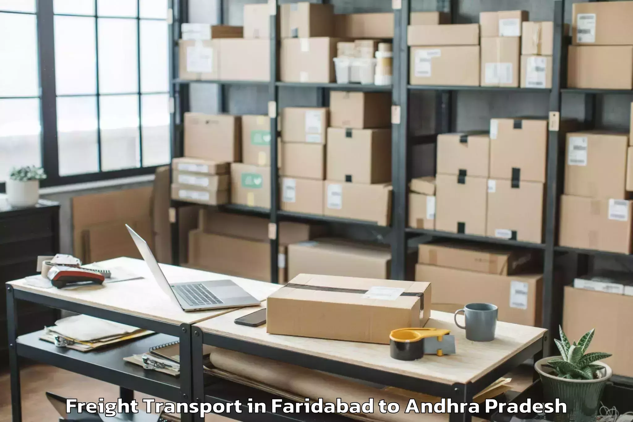 Professional Faridabad to Yadiki Freight Transport